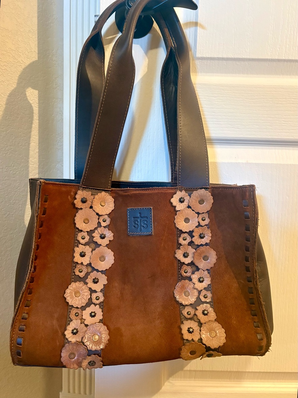 STS Ranchwear Brown Suede Tote